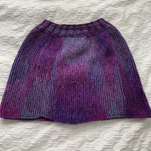 Handmade knit purple skirt - Picture 4 of 4